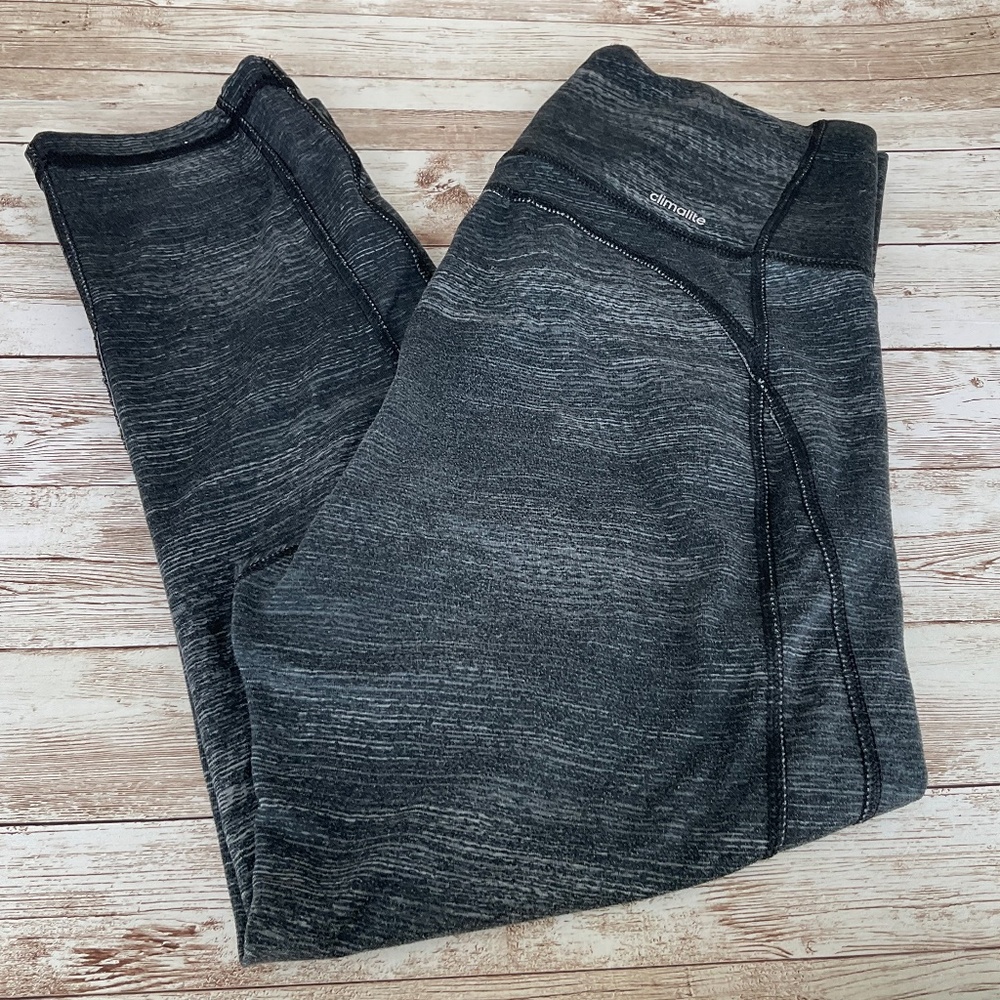 SALE‼️Adidas Womens Climalite Athletic/Athleisure High Rise Crop Leggings Sm EUC